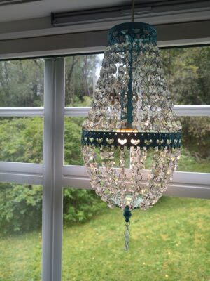 crystal pendel blå
