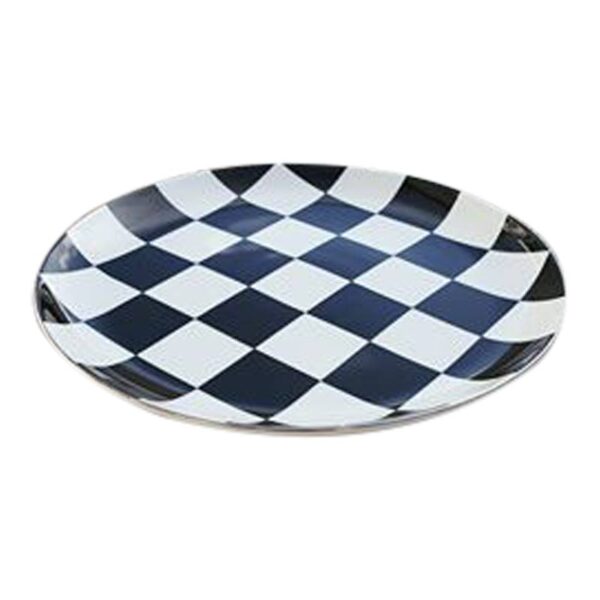 chess tallerken sølv