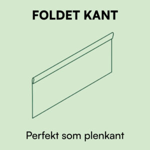 2mm tykkelse med foldet kant