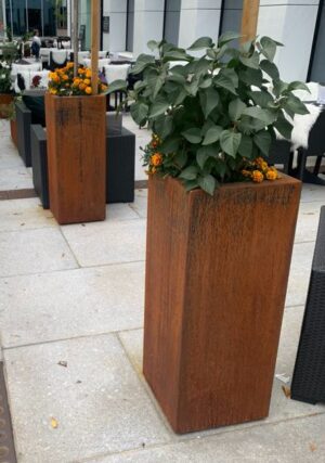Plantekasse Rusty cortenstål 40x40x100