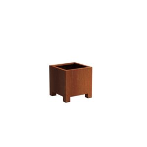 Plantekasse Rusty Cortenstål med ben 60x60x60