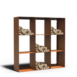 Logg Firkantet vedstativ