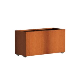 Plantekasse Rusty Cortenstål m/hjul 120x50x60