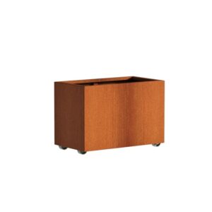 Plantekasse Rusty Cortenstål m/hjul 90x50x60
