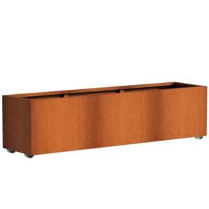 Plantekasse Rusty Cortenstål m/hjul 200x50x50
