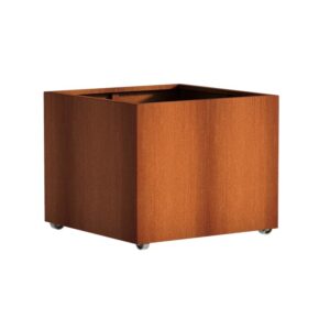 Plantekasse Rusty Cortenstål m/hjul 100x100x80