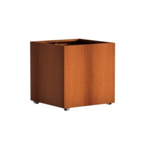 Plantekasse Rusty Cortenstål m/hjul 80x80x80
