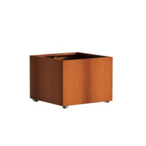 Plantekasse Rusty Cortenstål m/hjul 80x80x60