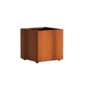 Plantekasse Rusty Cortenstål m/hjul 70x70x70