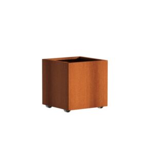 Plantekasse Rusty Cortenstål m/hjul 60x60x60