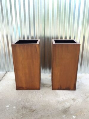 Plantekasse Rusty Cortenstål 40x40x80