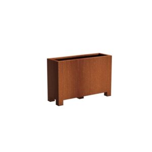 Plantekasse Rusty Cortenstål med ben 120x40x80