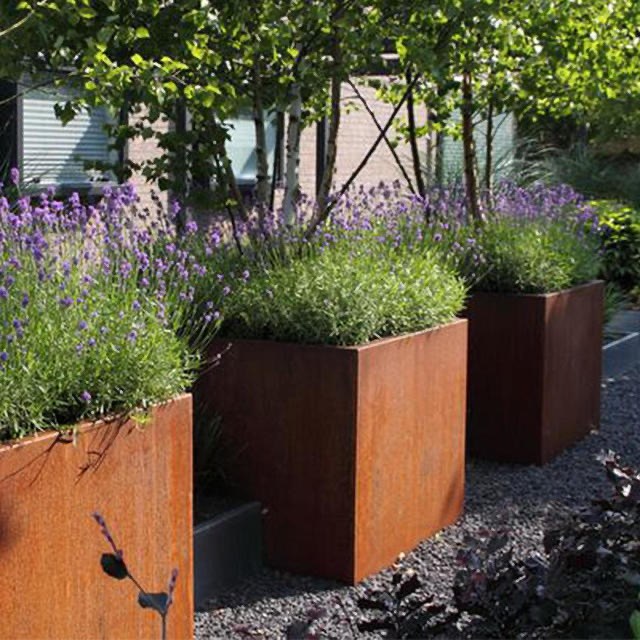 Plantekasse Rusty Cortenstål 200x200x40 - Bilde 6