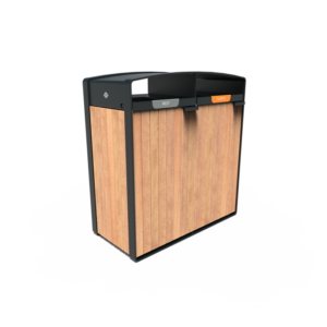 Avfallsbeholder STORR 2X100l Wood