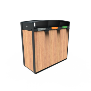 Avfallsbeholder STORR 3X70l Wood