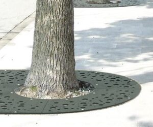Plantering rund pulverlakkert