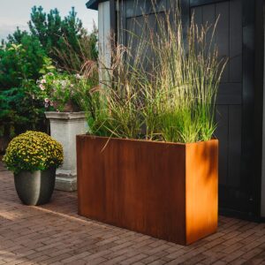 Rusty plantekasse i cortenstål 120x40x80