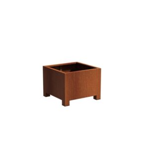 Plantekasse Rusty Cortenstål med ben 80x80x60