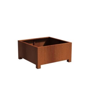 Plantekasse Rusty Cortenstål med ben 120x120x60