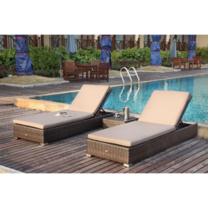 Sun solsenger og sidebord - brunmix