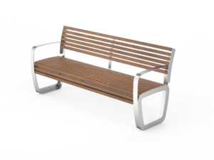 Trapo benk 180cm med rygg og arm